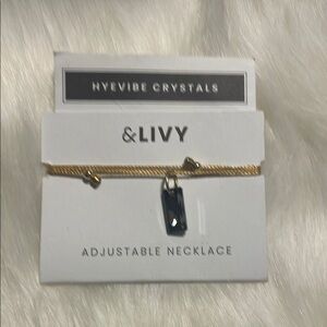 Blue Pendant Gold Necklace by